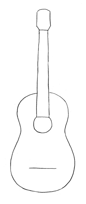 Нарисованная гитара
